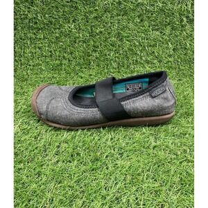 Keen Sienna Gray Canvas Slip On Mary Jane Shoes Sandals Flats Womens Size 6